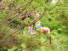 Crazy pornstar in exotic blonde, outdoor sex movie