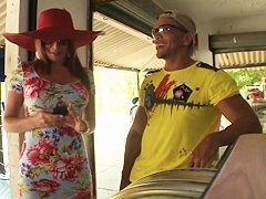 Sandra has an amazing pussy and likes to show it on public