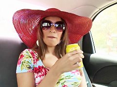 Sandra has an amazing pussy and likes to show it on public