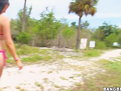 Megan Foxx caresses twat and gives a head