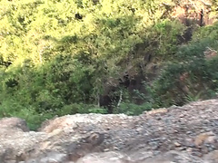 Anne in one of the outdoor porn videos with beautiful minx