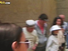 Beautiful Aurita sucking outdoors in Egypt