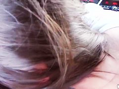 Hot Teen Sucking my Dick while Driving