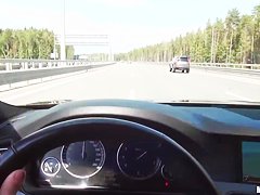 Hot Teen Sucking my Dick while Driving