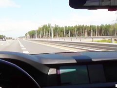 Hot Teen Sucking my Dick while Driving