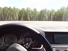 Hot Teen Sucking my Dick while Driving