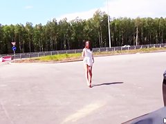 Hot Teen Sucking my Dick while Driving