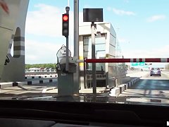 Hot Teen Sucking my Dick while Driving