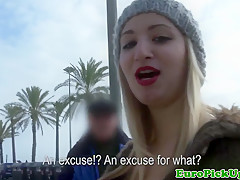 Eurosex amateur facialized outdoor for cash