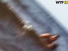 Guy bangs his hot girlfried so well outside