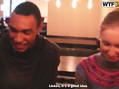 Amateur Penny goes to public toilet with dirty stud