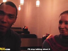 Amateur Penny goes to public toilet with dirty stud