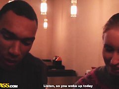 Amateur Penny goes to public toilet with dirty stud