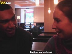 Amateur Penny goes to public toilet with dirty stud