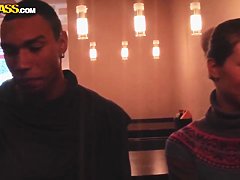 Amateur Penny goes to public toilet with dirty stud