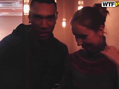 Amateur Penny goes to public toilet with dirty stud