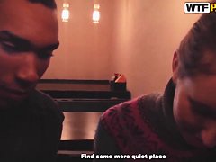 Amateur Penny goes to public toilet with dirty stud