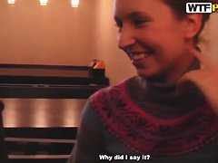 Amateur Penny goes to public toilet with dirty stud