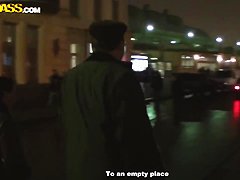 Young girl, named Natalie, pick uped in the night streets