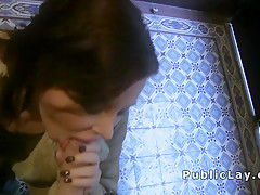 Busty French babe fucks for cash