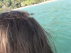 Anne in sex on the beach with a nice-looking babe