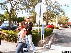 Chubby amateur Brittney gets filmed on the street