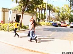 Chubby amateur Brittney gets filmed on the street