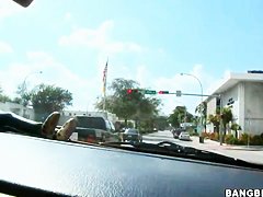 Chubby amateur Brittney gets filmed on the street