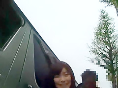 Horny Japanese chick Saki Izumi, Aina Tsuki in Hottest Outdoor, Handjobs JAV clip