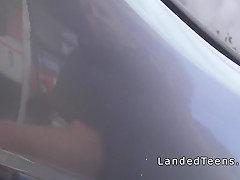 Stranded blonde teen bangs stranger pov