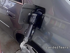 Stranded blonde teen bangs stranger pov