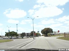 Teen latina Milah gets lured in a car for money