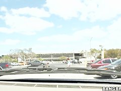 Teen latina Milah gets lured in a car for money