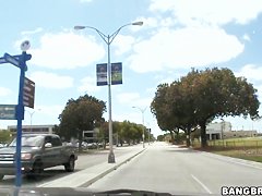 Teen latina Milah gets lured in a car for money