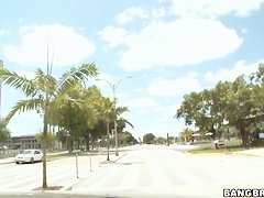 Teen latina Milah gets lured in a car for money