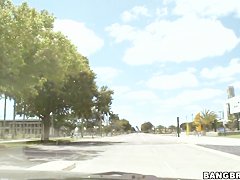 Teen latina Milah gets lured in a car for money