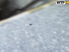 Krystinka uncovers her pussy and pisses