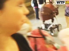 Krystinka uncovers her pussy and pisses