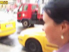 Krystinka uncovers her pussy and pisses