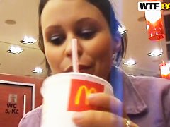 Krystinka uncovers her pussy and pisses