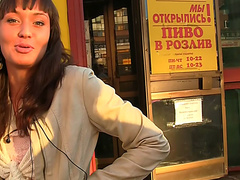 Albina in cute gal with lovely face in outdoor sex video