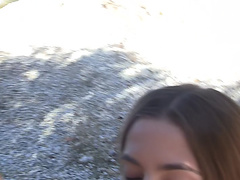 Leila in amateur girl kissing and jerking a massive dong