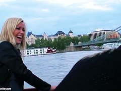 Blue Angel and Sophie Moone ride on a boat