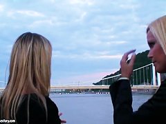 Blue Angel and Sophie Moone ride on a boat