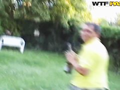 Awesome outdoor amateur action with hot couple