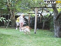 Awesome outdoor amateur action with hot couple