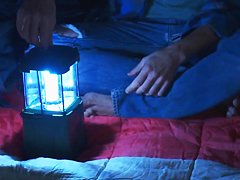 Samantha Saint and her man get busy in a tent in the middle of nowhere