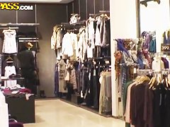 Young babe Nessa Devil takes on cock in toilet