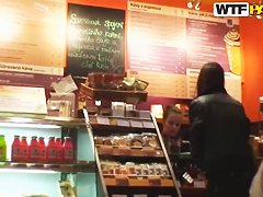 Young babe Nessa Devil takes on cock in toilet