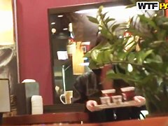 Young babe Nessa Devil takes on cock in toilet